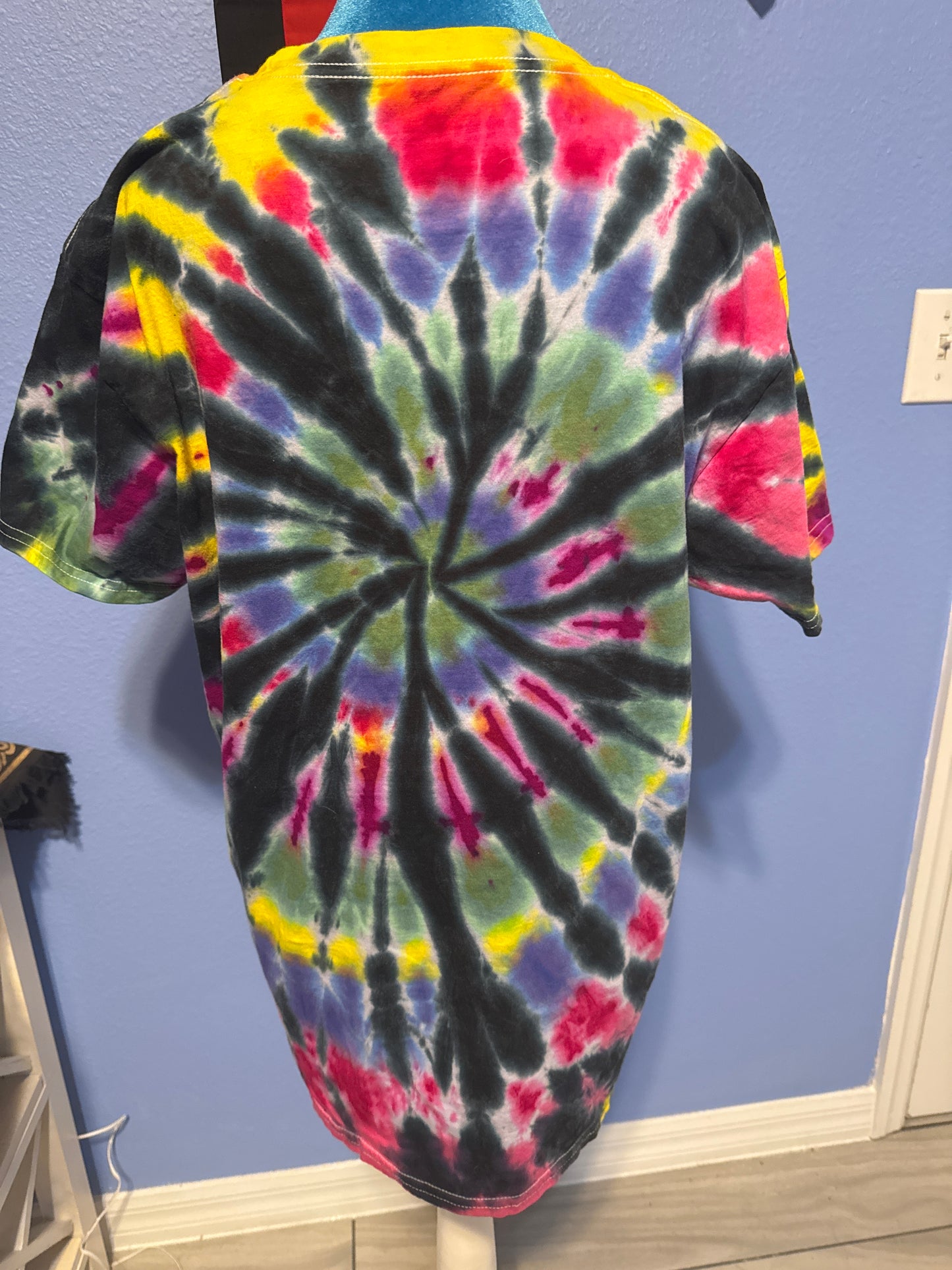 Spiral rainbow tie dye shirt