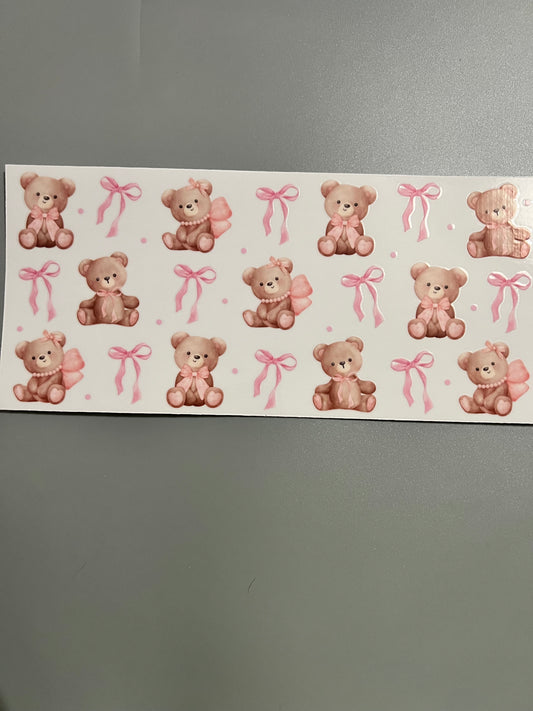 Bows with teddy bears Lg decal