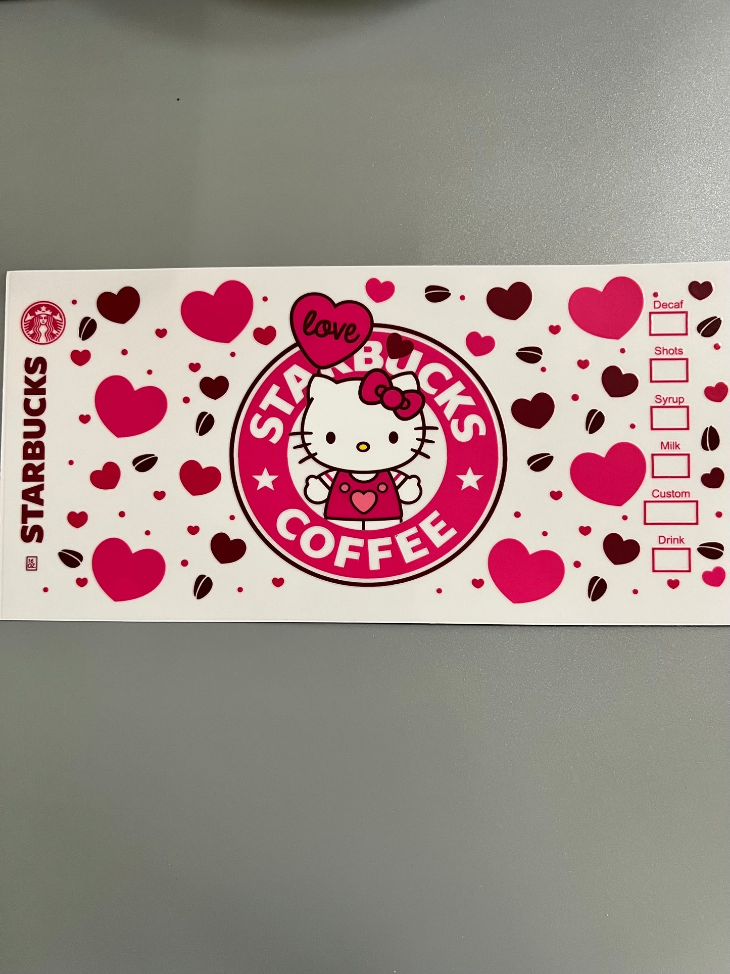 Hello Kitty/Starbucks Lg decal