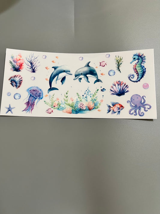 Sea animals Lg decal