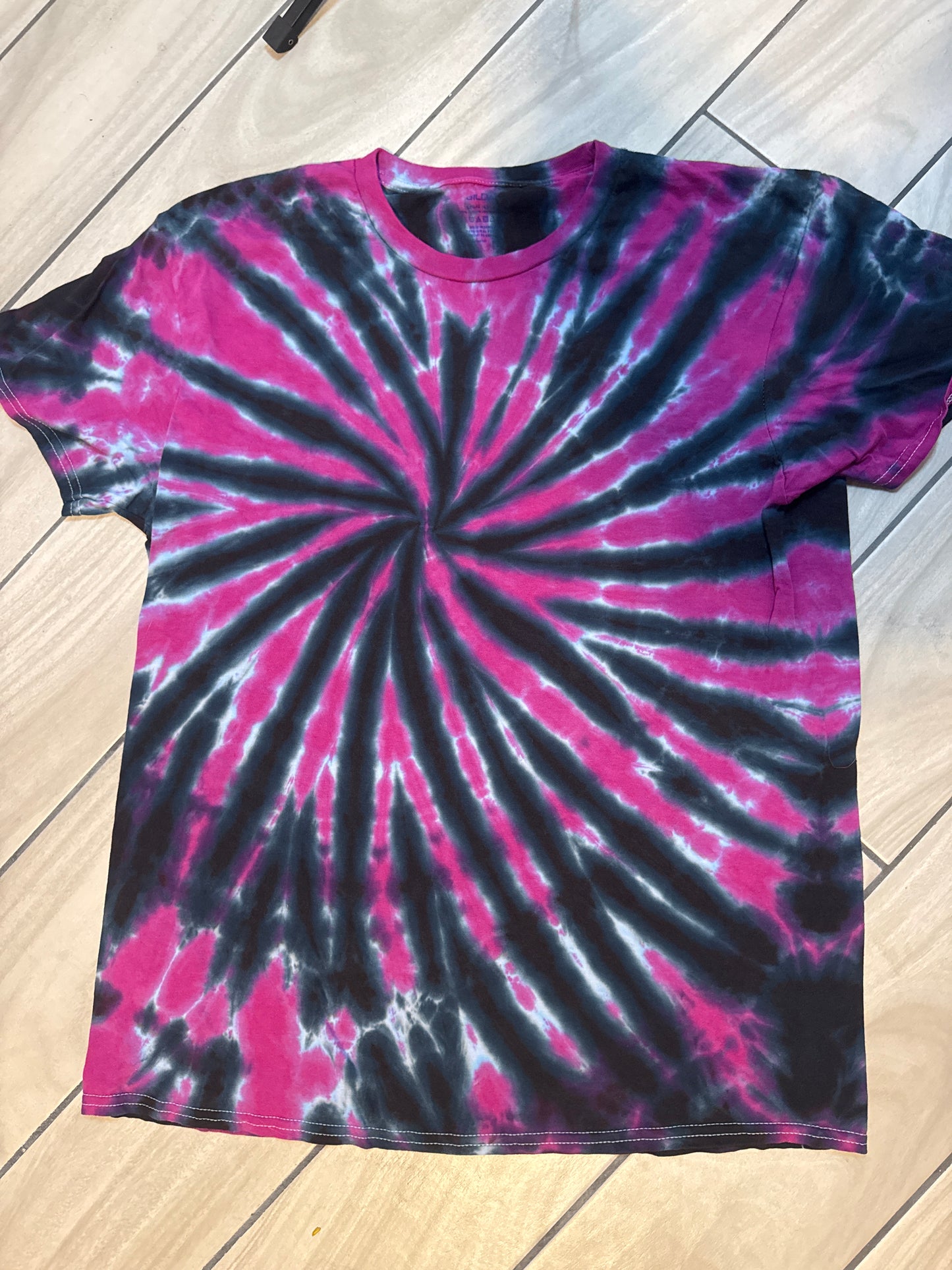 Liquid spiral tie dye