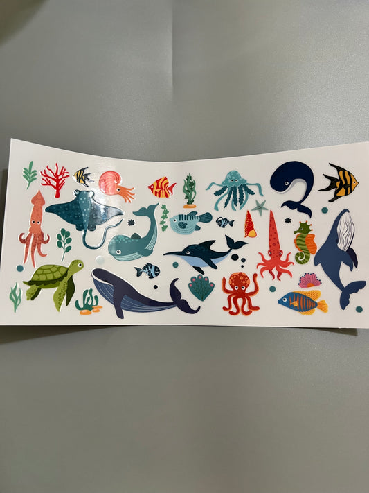 Sea animals Lg decal