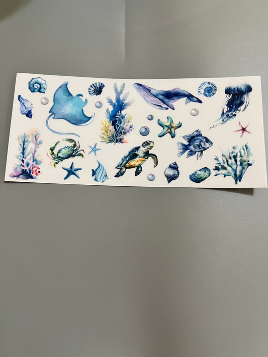Sea animals Lg decal