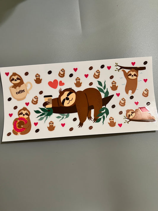 Sloth Lg decal