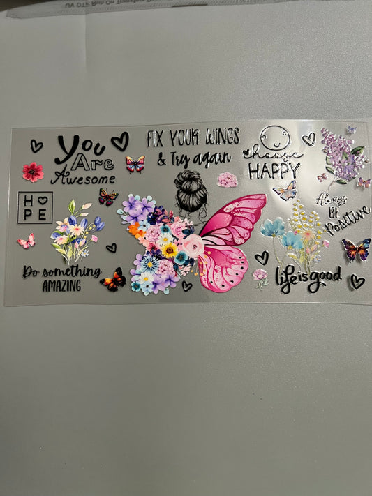 Butterfly Lg decal