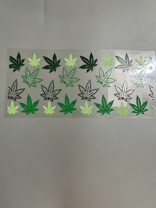Green leaf Lg decal