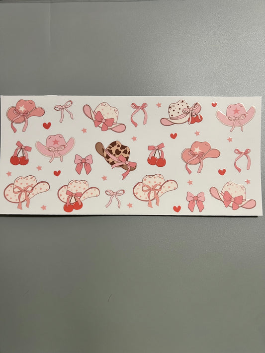 Bows with hats Lg decal