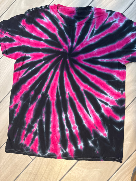 Hot pink and black spiral