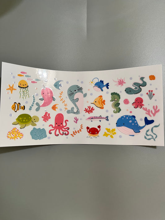 Sea animals Lg decal