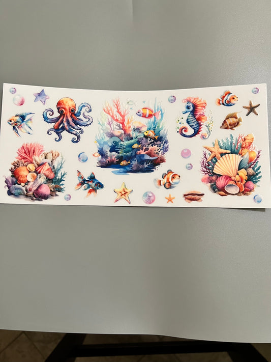Sea animals Lg decal