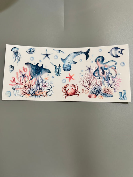Sea animals Lg decal