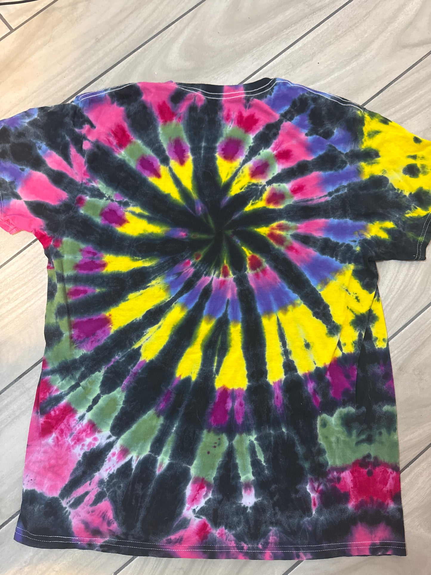 Spiral with black and rainbow