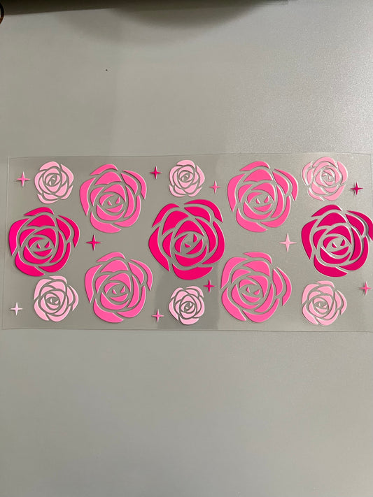 Pink roses Lg decal