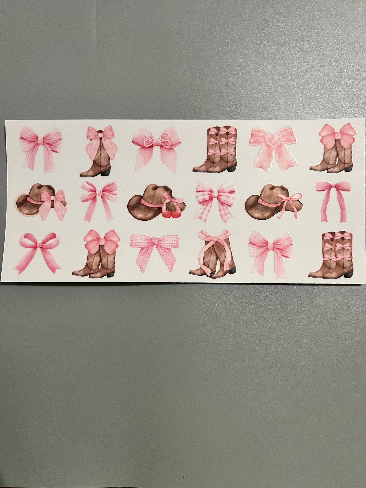 Bows with boots Lg decal