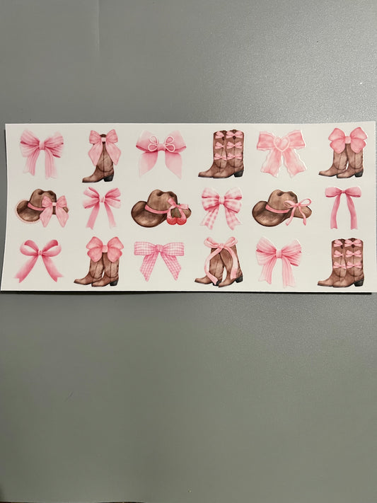 Bows with boots Lg decal