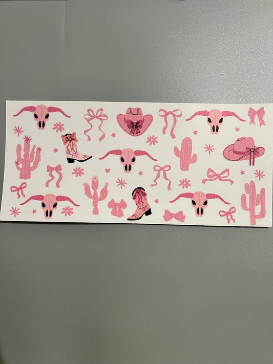 Bows with boots and cow skull